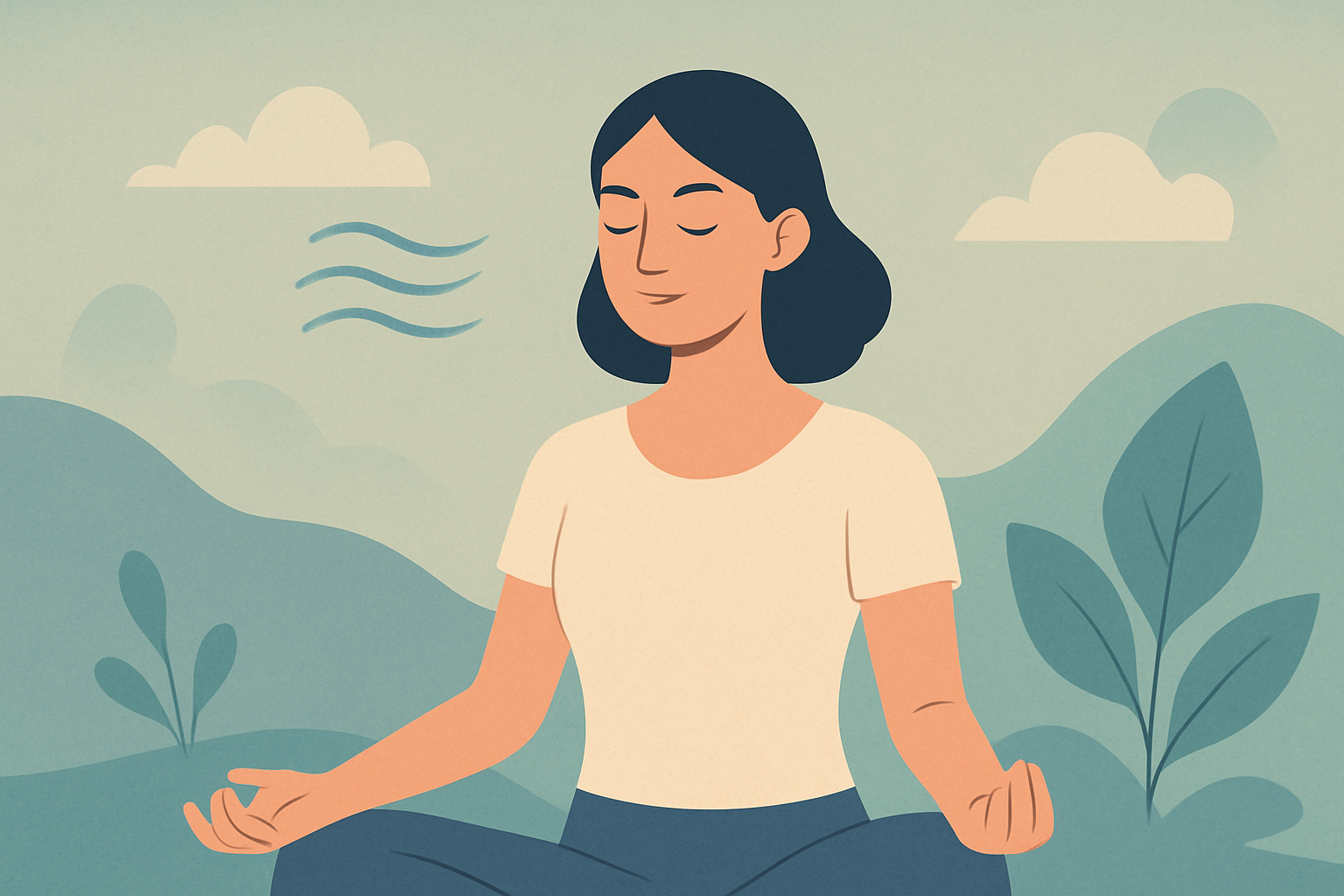 Person praktiziert Progressive Muskelentspannung in ruhiger Umgebung