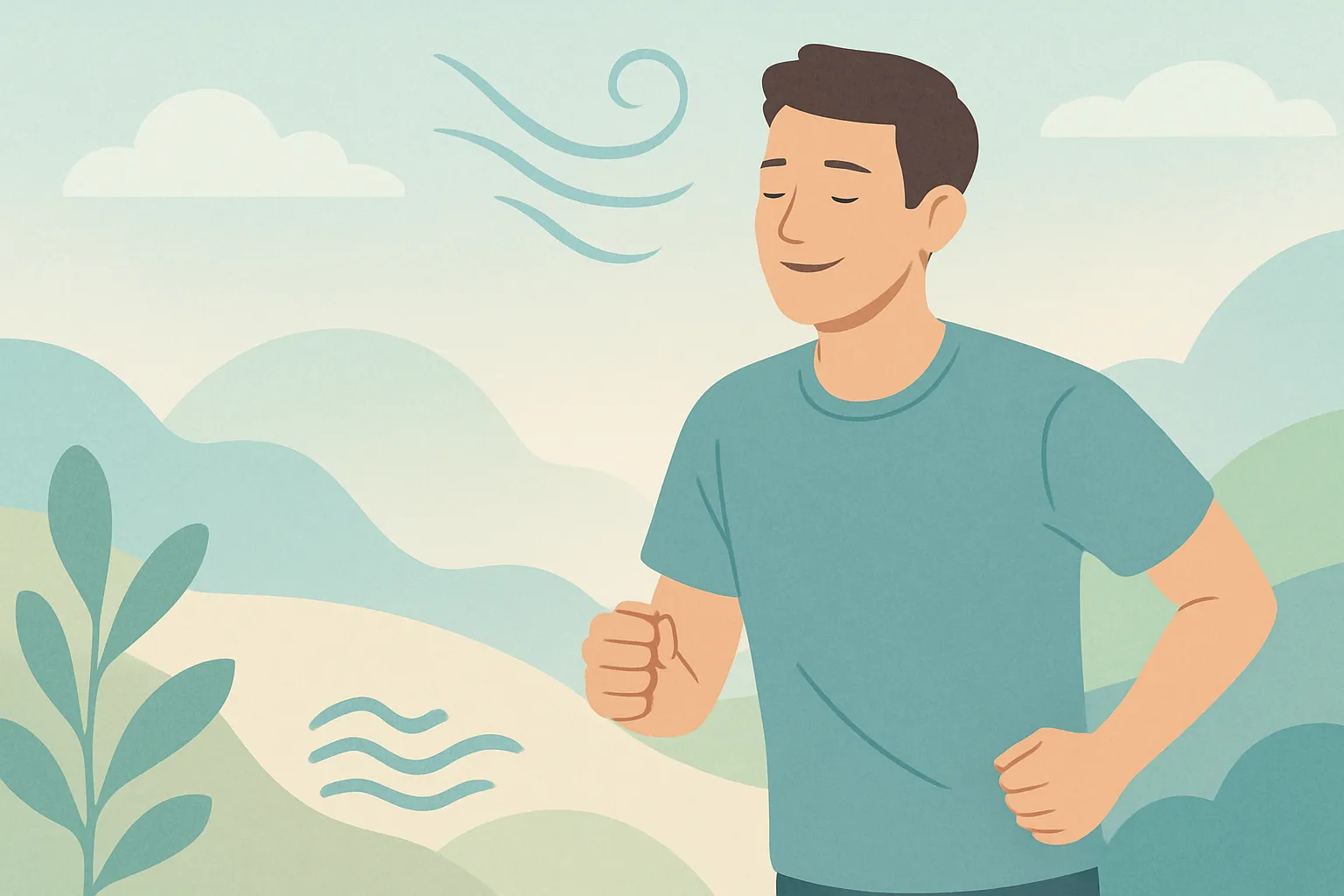 Person beim entspannten Joggen im Park, symbolisiert positive Wirkung von Sport bei Panikattacken